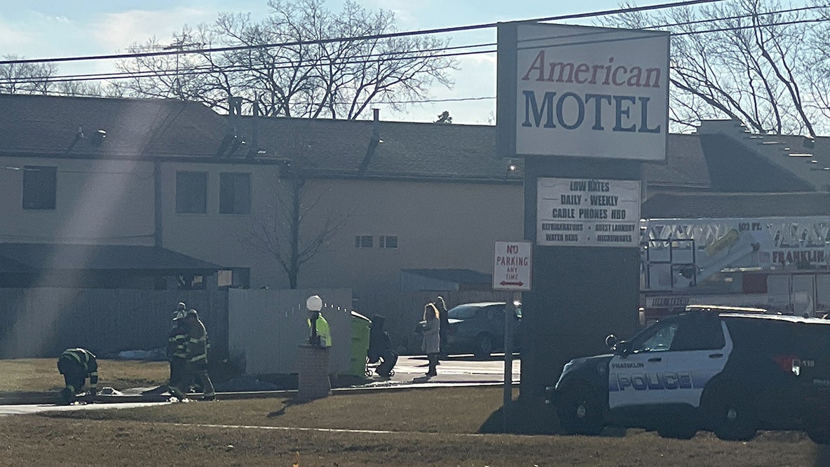 Franklin motel fire, 1 taken to hospital